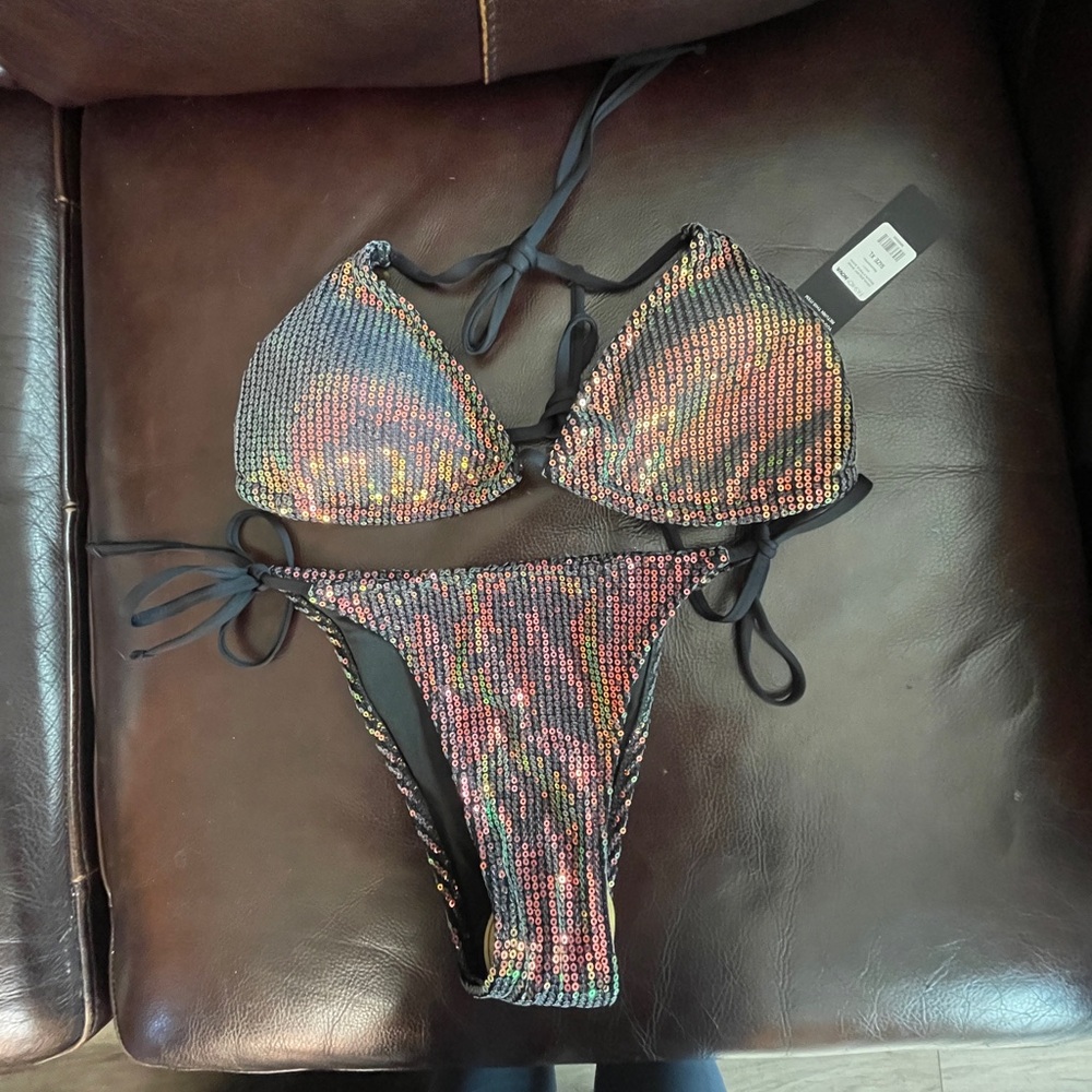 Sequin two piece bikini